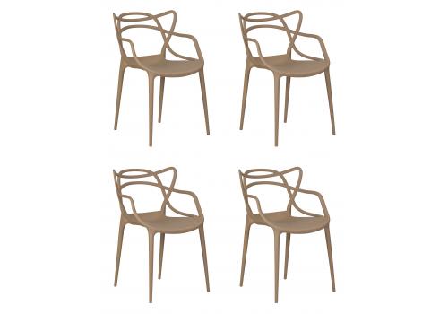  Набор 4 шт Стул обеденный DOBRIN MASTERS, бежевый (GR-03), фото 1 
