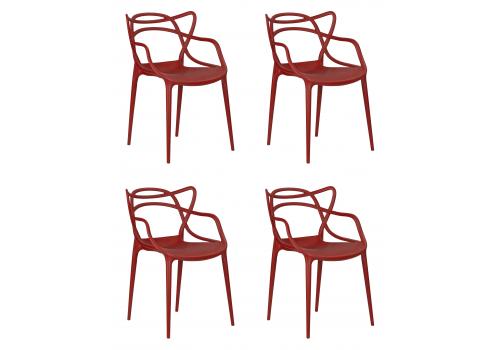  Набор 4 шт Стул обеденный DOBRIN MASTERS, кирпичный (R-05), фото 1 