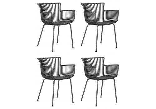  Набор 4 шт Стул обеденный DOBRIN ROSS, темно-серый (GR-04) без подушки, фото 1 