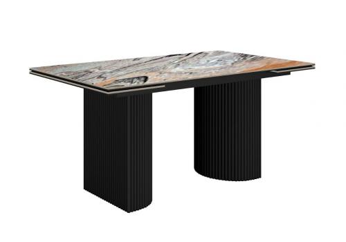  Стол DikLine EKD160, Керамика Venetian Brown Light глянец (К4), опоры черные (2 уп.), фото 1 
