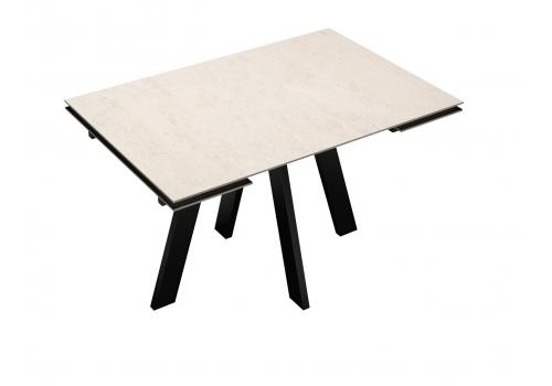  Стол DikLine DM110M Хромикс белый/опоры черные, фото 4 