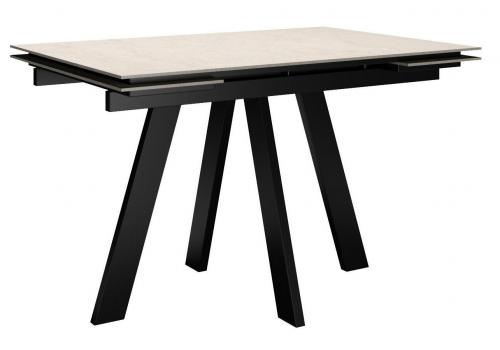  Стол DikLine DM110M Хромикс белый/опоры черные, фото 1 