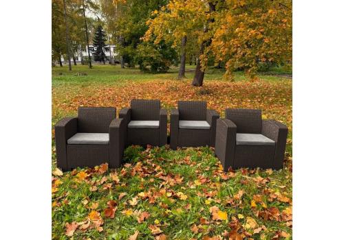  Комплект из 4-х кресел LANA LUX коричневый, фото 1 