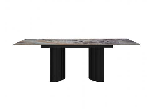  Стол DikLine EKD160, Керамика Venetian Brown Light глянец (К4), опоры черные (2 уп.), фото 2 