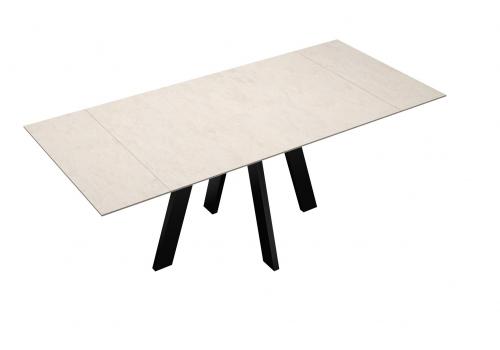  Стол DikLine DM140M Хромикс белый/опоры черные, фото 6 