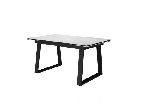  Стол DikLine DKZ160 Керамика Tianshan White (белый полуглянец)/подстолье черное/опоры черные (2 уп.), фото 9 