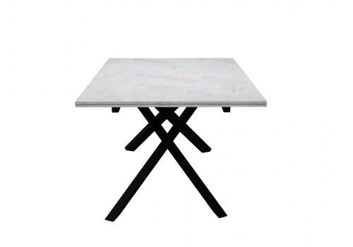  Стол DikLine DX140M Хромикс белый/опоры черные (2 уп.), фото 2 