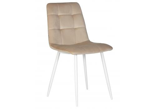  Стул обеденный DOBRIN CHILLY, Бежевый Holland 07, основание белое, фото 1 