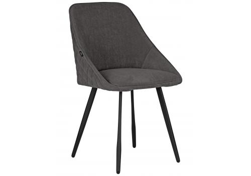  Стул обеденный DOBRIN STELLA, ЭМАЛЬ ЧЕРНЫЙ МУАР велюр Catania Chocolate, фото 1 