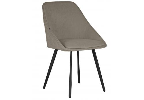  Стул обеденный DOBRIN STELLA, ЭМАЛЬ ЧЕРНЫЙ МУАР велюр Catania Cocoa, фото 1 