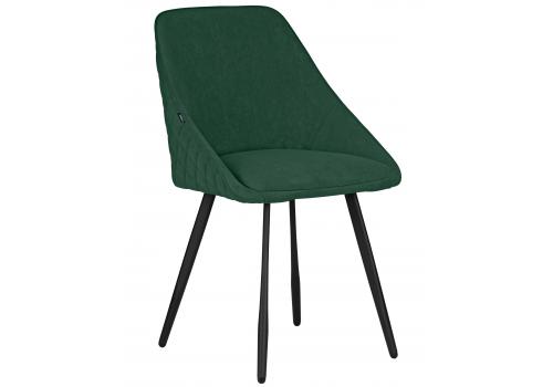  Стул обеденный DOBRIN STELLA, ЭМАЛЬ ЧЕРНЫЙ МУАР велюр Catania Izumrud, фото 1 