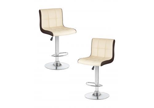  Набор 2 шт Стул барный DOBRIN CANDY, кремово-коричневый, фото 1 