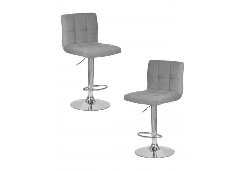  Набор 2 шт Стул барный DOBRIN CANDY, серый велюр (MJ9-75), фото 1 