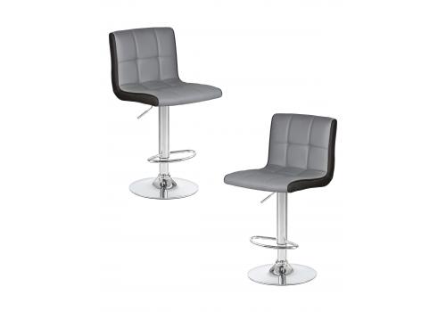  Набор 2 шт Стул барный DOBRIN CANDY, светло-серый-чёрный, фото 1 