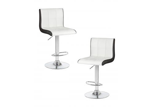  Набор 2 шт Стул барный DOBRIN CANDY, бело-чёрный, фото 1 