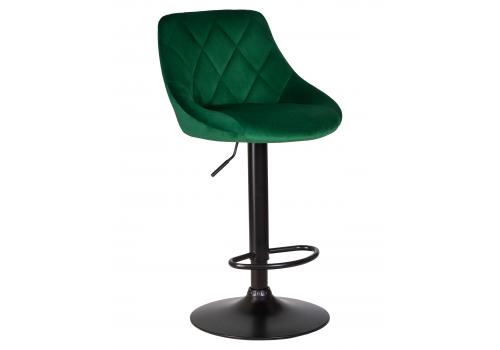  Стул барный DOBRIN LOGAN BLACK, зеленый велюр (MJ9-88), фото 1 