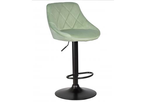  Стул барный DOBRIN LOGAN BLACK, мятный велюр (MJ9-87), фото 1 