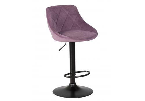  Стул барный DOBRIN LOGAN BLACK, пудрово-сиреневый велюр (MJ9-52), фото 1 