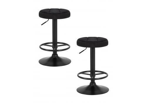  Набор 2 шт Табурет барный DOBRIN BRUNO BLACK, черный велюр (MJ9-101), фото 1 