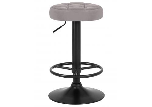  Табурет барный DOBRIN BRUNO BLACK, серый велюр (MJ9-75), фото 1 