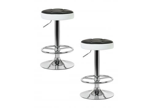  Набор 2 шт Табурет барный DOBRIN BRUNO, чёрно-белый, фото 1 