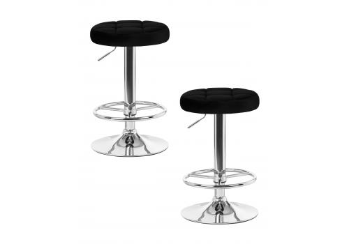  Набор 2 шт Табурет барный DOBRIN BRUNO, черный велюр (MJ9-101), фото 1 