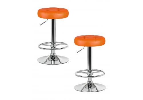  Набор 2 шт Табурет барный DOBRIN BRUNO, оранжевый, фото 1 