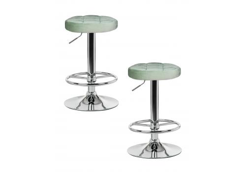  Набор 2 шт Табурет барный DOBRIN BRUNO, пудрово-мятный велюр (MJ9-87), фото 1 
