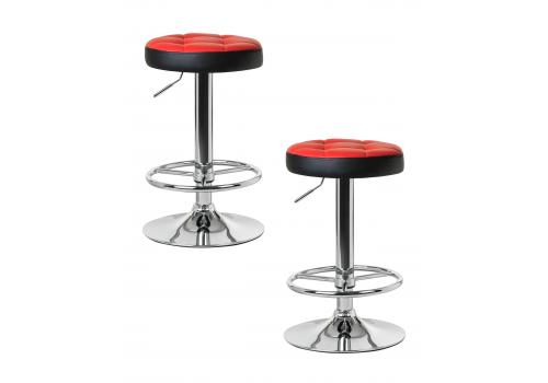  Набор 2 шт Табурет барный DOBRIN BRUNO, красно-чёрный, фото 1 