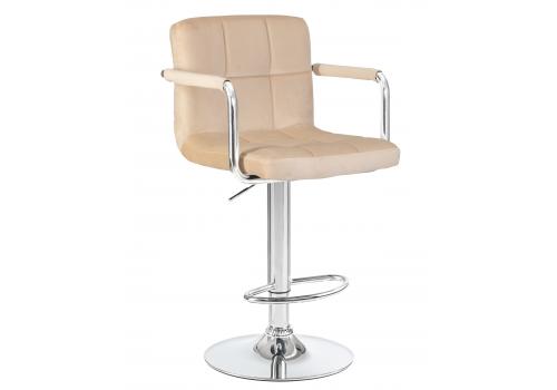  Стул барный DOBRIN KRUGER ARM, бежевый велюр (MJ9-10), фото 1 