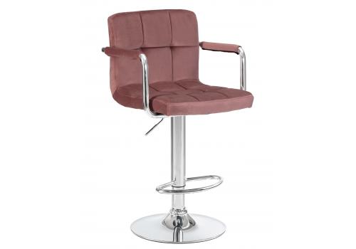  Стул барный DOBRIN KRUGER ARM, пудрово-розовый велюр (MJ9-32), фото 1 