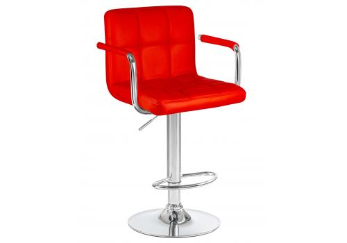  Стул барный DOBRIN KRUGER ARM, красный, фото 1 