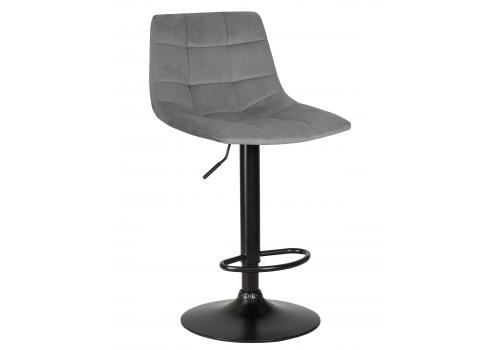  Стул барный DOBRIN TAILOR BLACK, серый велюр (MJ9-75), фото 1 