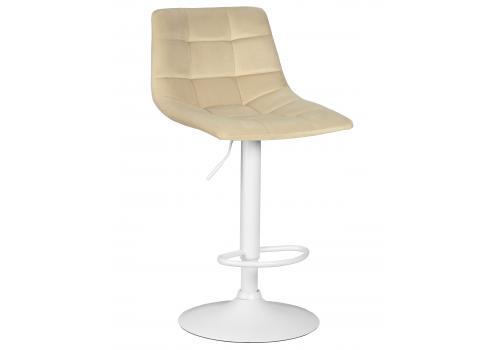  Стул барный DOBRIN TAILOR WHITE, бежевый велюр (MJ9-10), фото 1 