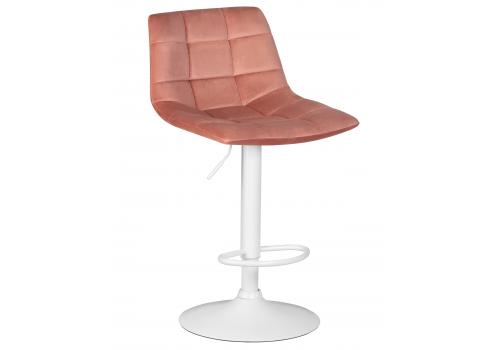  Стул барный DOBRIN TAILOR WHITE, пудрово-розовый велюр (MJ9-32), фото 1 