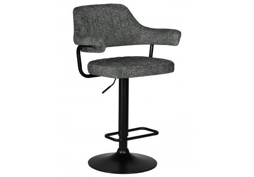  Стул барный DOBRIN CHARLY BLACK, серый твид (LEO11), фото 1 