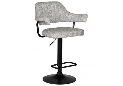  Стул барный DOBRIN CHARLY BLACK, светло-серый твид (LEO04), фото 1 