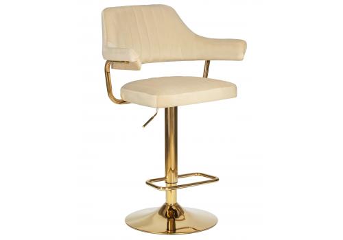  Стул барный DOBRIN CHARLY GOLD, бежевый велюр (MJ9-10), фото 1 