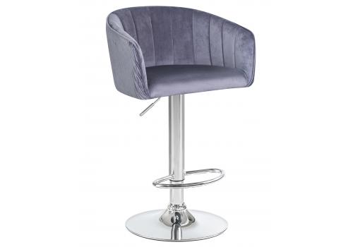  Стул барный DOBRIN DARCY, серый велюр (1922-19), фото 1 
