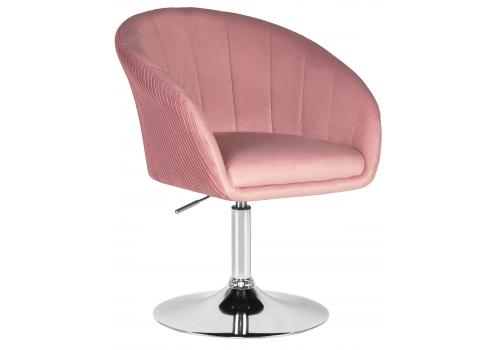  Кресло дизайнерское DOBRIN EDISON, розовый велюр (1922-16), фото 1 