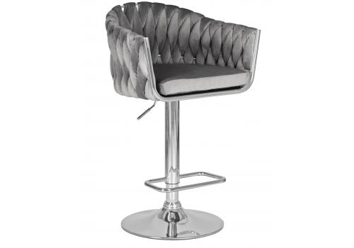  Стул барный DOBRIN MARCEL, серый велюр (MJ9-75), фото 1 