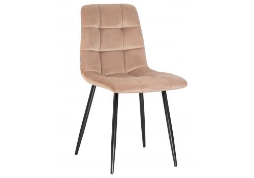  Стул обеденный DOBRIN ALEX, черные матовые ножки, мокко велюр (V108-104), фото 1 