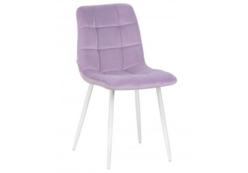  Стул обеденный DOBRIN ALEX, белые ножки, фиолетовый велюр (V108-49), фото 1 