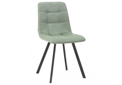  Стул обеденный DOBRIN ALEX SQUARE, черные матовые ножки, мята ткань (UF860-11B), фото 1 