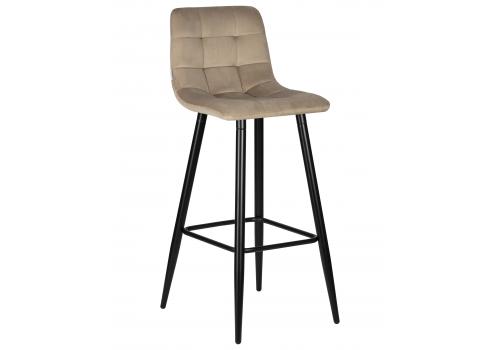  Стул барный DOBRIN NICOLE, черные матовые ножки, мокко велюр (108-104), фото 1 