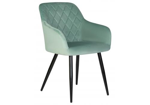  Стул обеденный DOBRIN ROBERT, черные матовые ножки, велюр V108-118 Мятный, фото 1 