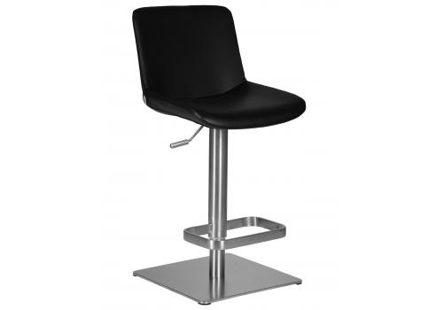  Стул барный DOBRIN ALDO, черный PU YP33-19, основание из нержавеющей стали, фото 1 