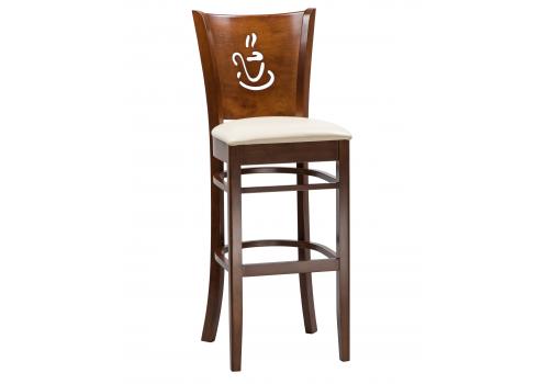  Стул барный DOBRIN JERRY BAR, шоколад, кремовый, фото 1 