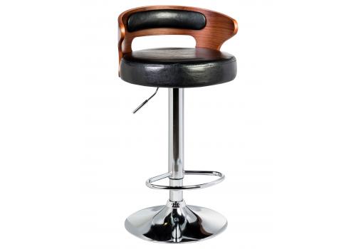  Стул барный DOBRIN FRED, коричневое дерево, чёрный, фото 1 
