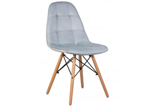  Стул обеденный DOBRIN BENNET, ножки светлый бук, пудрово-голубой велюр (HLR-15), фото 1 